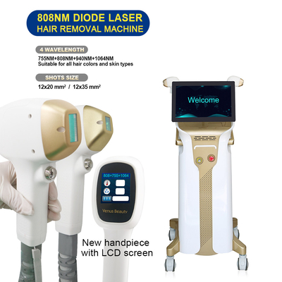 Laser-Haar-Abbau-Schönheits-Maschine 12 x 20mm 10Hz 1.2kw effektive dauerhafte Dioden-808nm